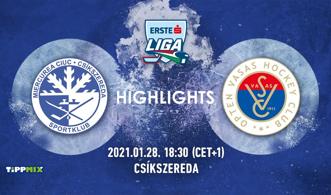 Highlights - Sport Club Csíkszereda vs Opten Vasas HC - 28.01.2021